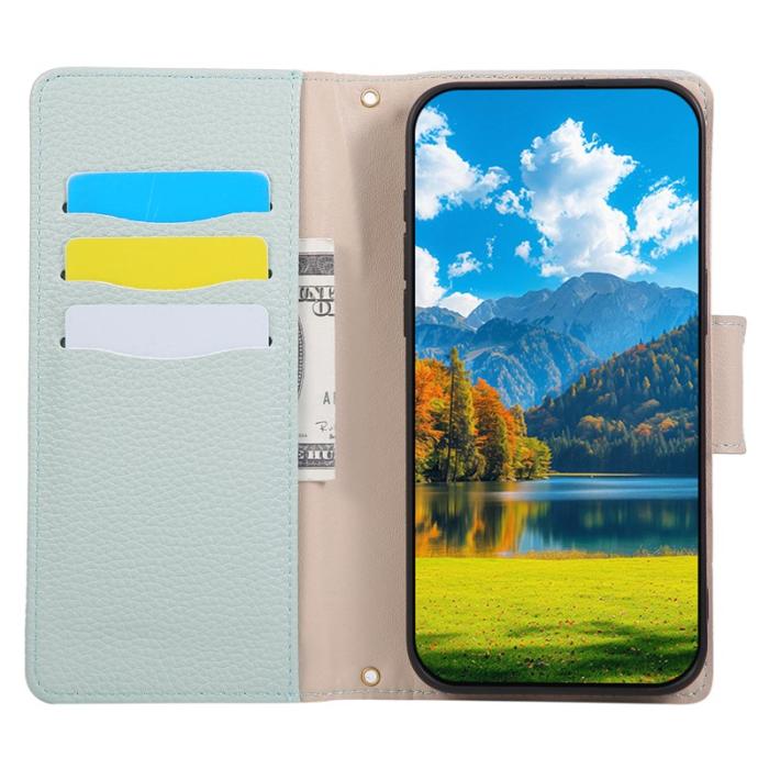 OEM - Plånboksfodral för Samsung Galaxy S26 TPU + Konstläder - Grön