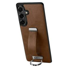 SULADA - Sulada Mobilskal f&ouml;r Samsung Galaxy S26 Konstl&auml;der Kickstand - Brun