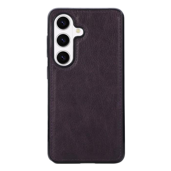OEM - Mobilskal för Samsung Galaxy S26 Konstläder Litchi Textur - Lila