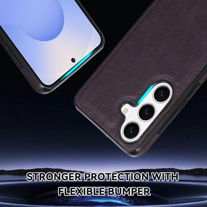 OEM - Mobilskal för Samsung Galaxy S26 Konstläder Litchi Textur - Lila