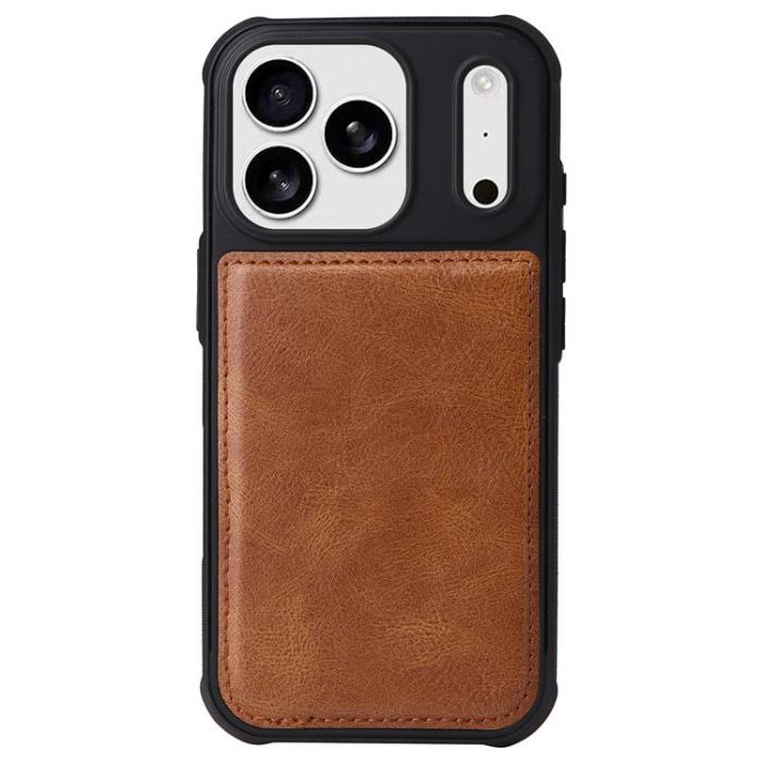 A-One Brand - iPhone 17 Pro Max Plånboksfodral Detachable Zipper - Brun