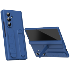 A-One Brand - Mobilskal F&ouml;r Galaxy Z Fold 8 Kickstand med Sk&auml;rmskydd - Bl&aring;