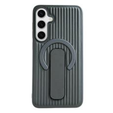 OEM - Mobilskal f&ouml;r Samsung Galaxy S26 Plus Magnetiskt Kickstand PU + PC - Gr&aring;