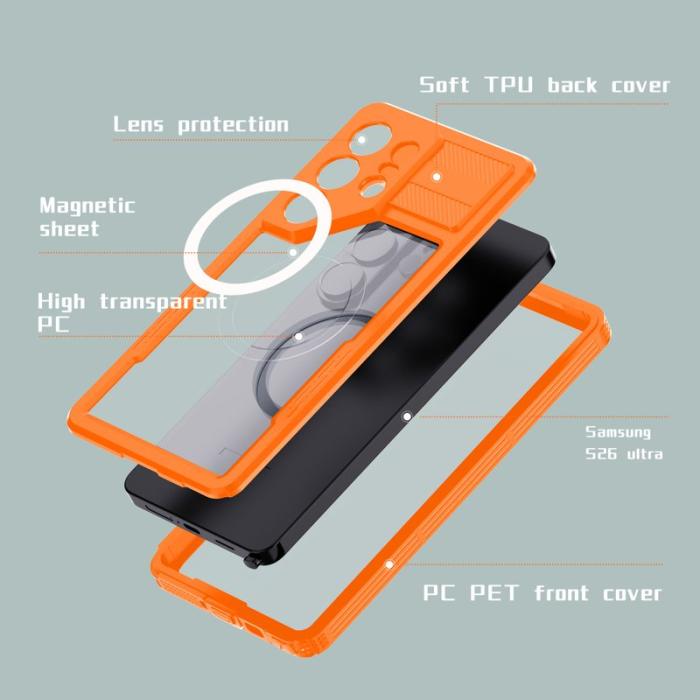 RedPepper - Redpepper Mobilskal för Samsung Galaxy S26 Ultra Vattentålig Magnetisk - Orange