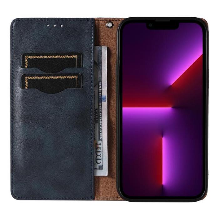 OEM - Galaxy S23 Ultra Plånboksfodral Magnet Strap - Blå
