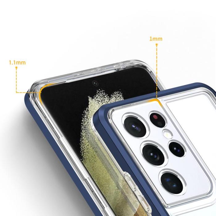 OEM - Galaxy S22 Ultra Skal Clear 3in1 - Blå