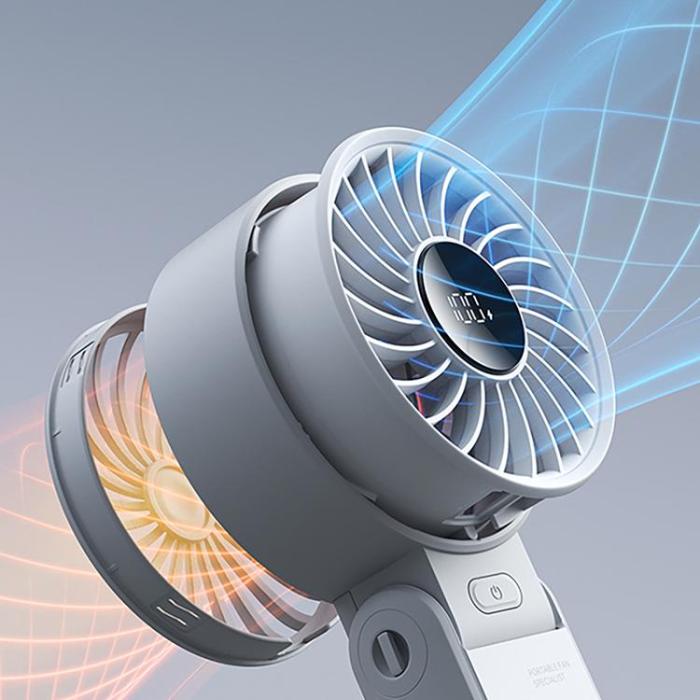 Jisulife - Jisulife Bärbar USB Handfläkt 3600 mAh Fan Life7 - Grå