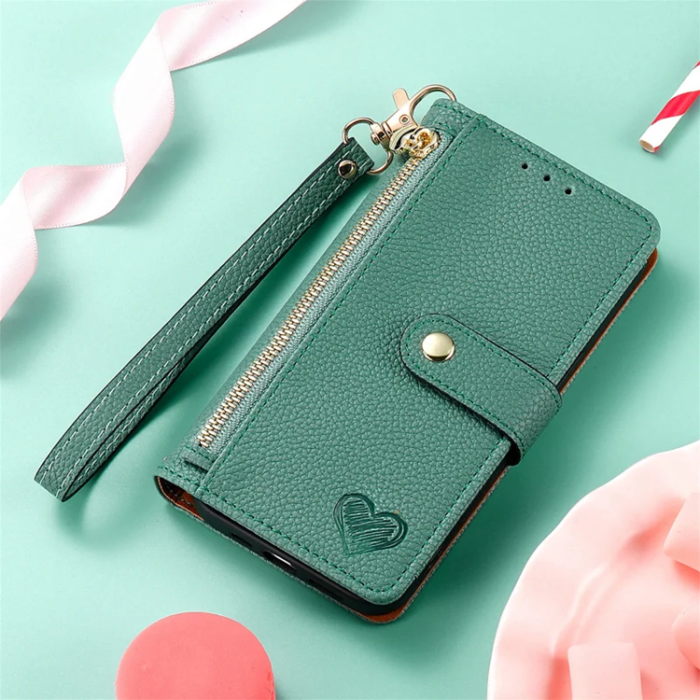 A-One Brand - Xiaomi 15 Ultra Plånboksfodral RFID Blocking Zipper - Grön
