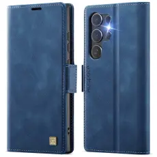 AUTSPACE - AUTSPACE A11 Fodral f&ouml;r Samsung Galaxy S25 Ultra - KonstL&auml;der - Bl&aring;