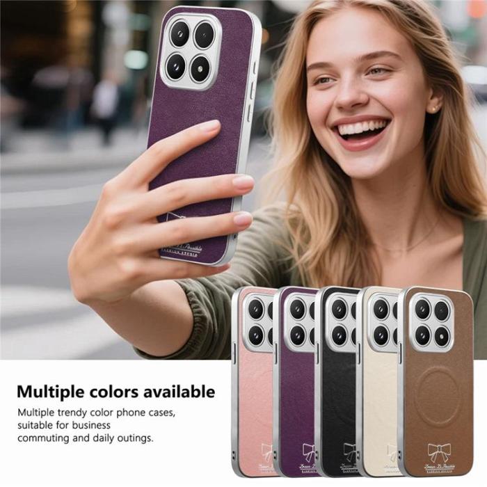 A-One Brand - Mobilskal för Xiaomi 17 Magnetisk PU-läder Butterfly Bow Pattern