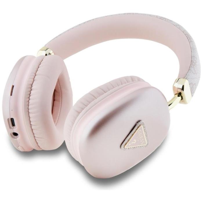 Guess - Guess Over-Ear Hörlurar Bluetooth 5.3 4G Triangle Logo - Rosa