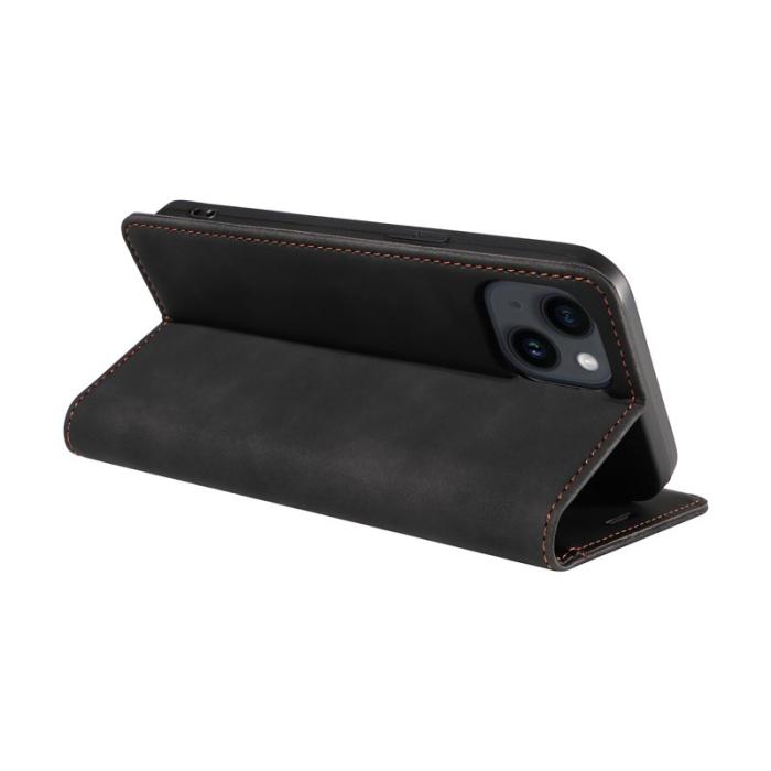 BETOPNICE - BETOPNICE 003 iPhone 15 Plånboksfodral RFID Blocking Konstläder - Svart