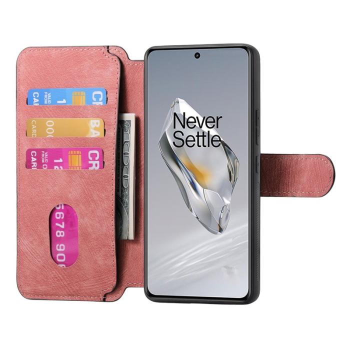 CASENEO - CASENEO OnePlus 13 Plånboksfodral Magnetiskt Detachable Konstläder - Rosa