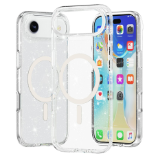 A-One Brand - iPhone 17 Air Mobilskal MagSafe Puderglitter - Vit