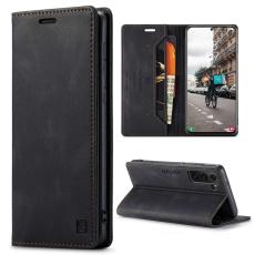 AUTSPACE - AUTSPACE A01 Fodral f&ouml;r Samsung Galaxy S21 FE 5G - PU L&auml;der - Svart