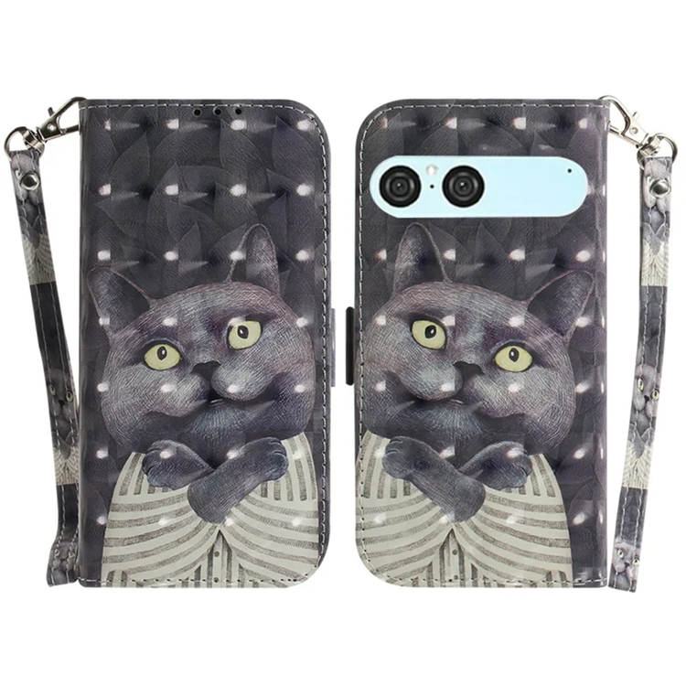 Sony Xperia 10 VII Plånboksfodral med Handledsrem - Cat | 2353 | AlltMobil