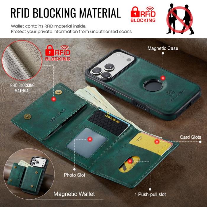 DG.MING - DG.MING M6 Series Mobilskal till iPhone 17 Pro Magnetiskt Grön