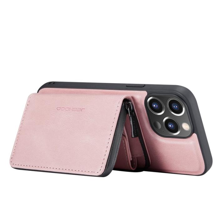 JEEHOOD - JEEHOOD 2-i-1 Hybrid Mobilskal med för iPhone 13 Pro - Rosa