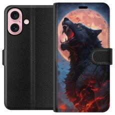 iSecrets - Plånboksfodral till Apple iPhone 16 med Ylande varg