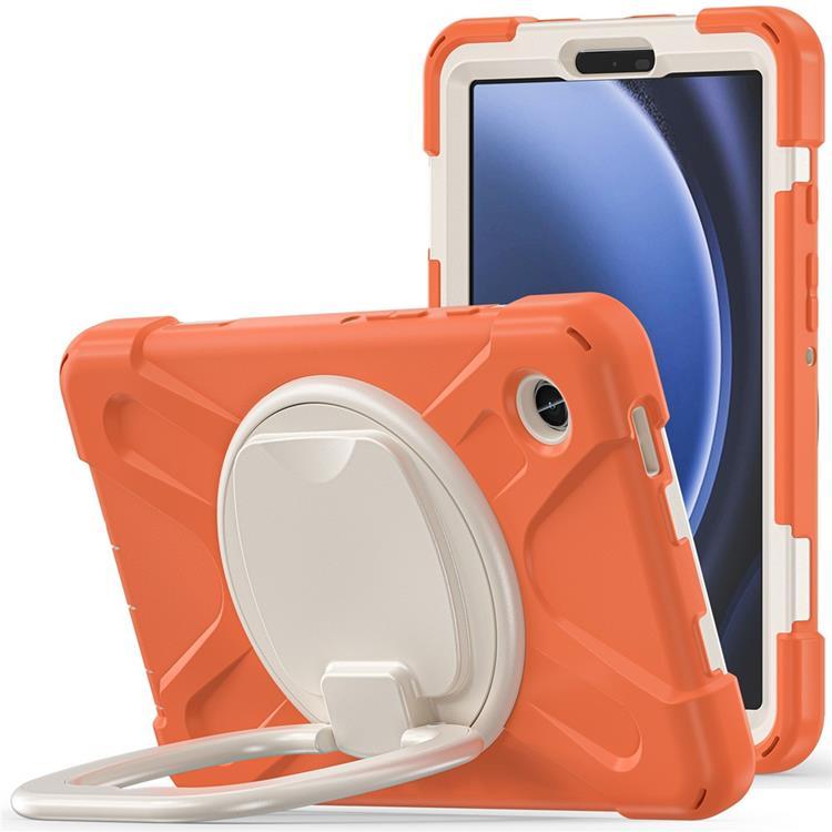 Galaxy Tab A9 Mobilskal Kickstand Handle Grip - Coral Orange | 2353 | AlltMobil
