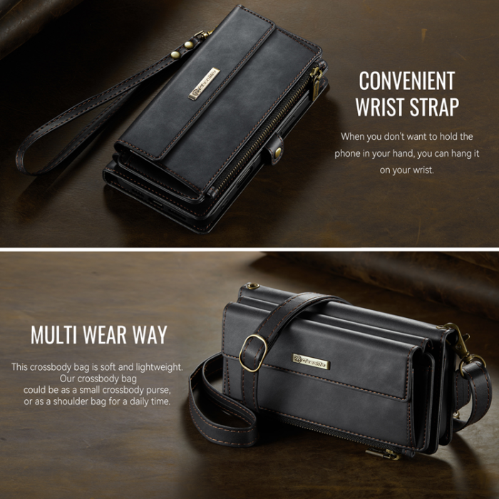 Caseme - CASEME iPhone Air Plånboksfodral Zipper RFID C39 - Svart