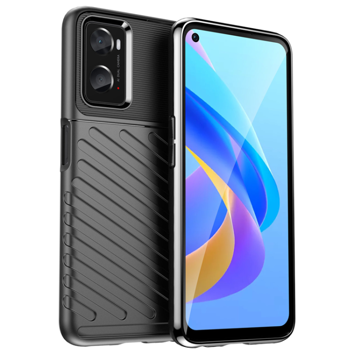 OEM - Realme 9i/Oppo A76/A36 Mobilskal Thunder Armored - Svart