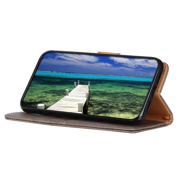 KHAZNEH - KHAZNEH Google Pixel 8 Plånboksfodral Cowhide - Grå