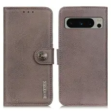 KHAZNEH - KHAZNEH Google Pixel 8 Pl&aring;nboksfodral Cowhide - Gr&aring;