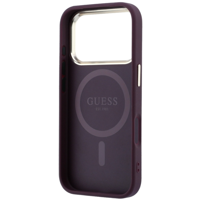 Guess - Guess Mobilskal För iPhone 18 Pro Max/17 Pro Max Magsafe Saffiano Small 4G Logo