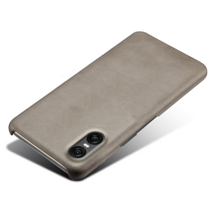 A-One Brand - Sony Xperia 10 VII Mobilskal Calfskin Texture PU-Läder - Grå