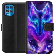 iSecrets - Plånboksfodral till Motorola Edge S med Neon Varg