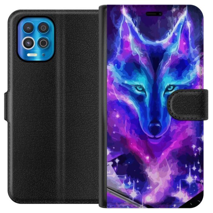 iSecrets - Plånboksfodral till Motorola Edge S med Neon Varg