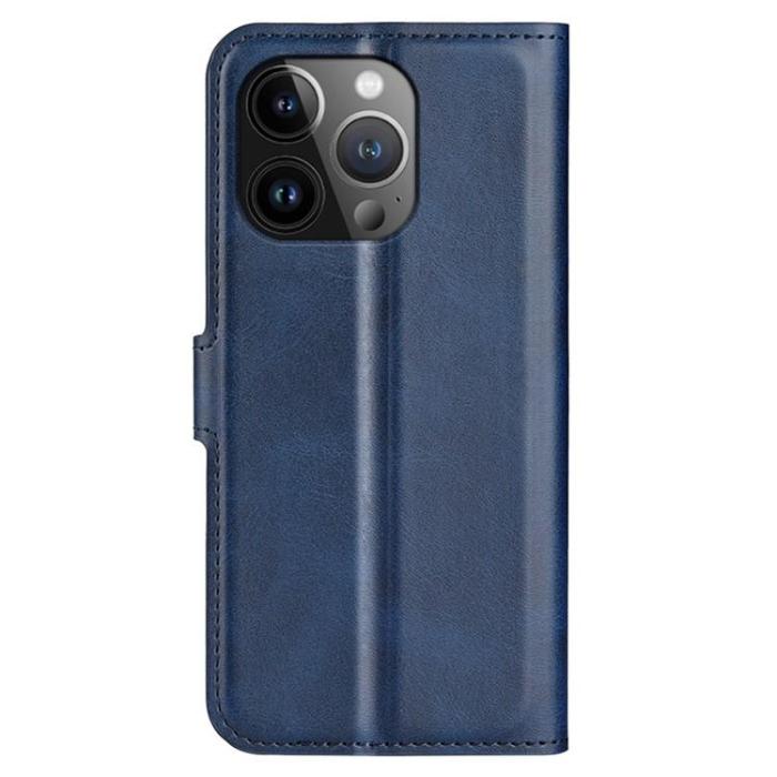 OEM - iPhone 15 Pro Max Plånboksfodral Calf Flip Folio - Blå
