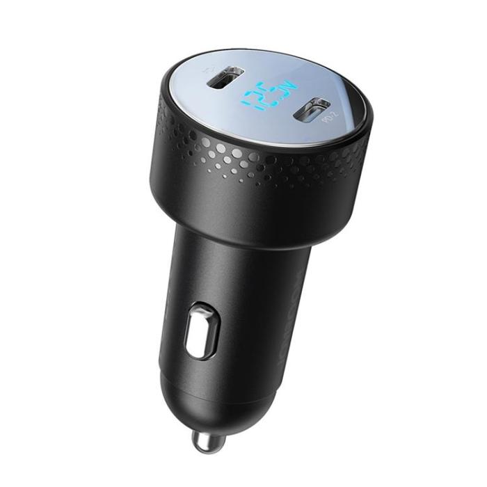 Joyroom - Joyroom Billaddare 70W 2x USB-C Med LED - Svart