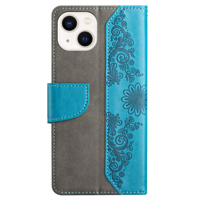 UTGATT1 - Fjärilar iPhone 13 Plånboksfodral - Blå