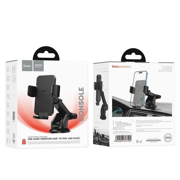 Hoco - Hoco Bilhållare för Vindruta/Mittkonsol H37 - Svart