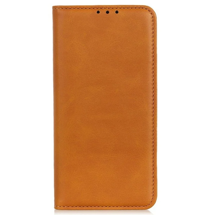 A-One Brand - iPhone 17 Plånboksfodral Äkta läder - Brun