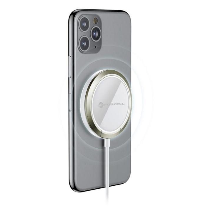 Forcell - Forcell Magsafe Induction Laddare Med Stand - Vit