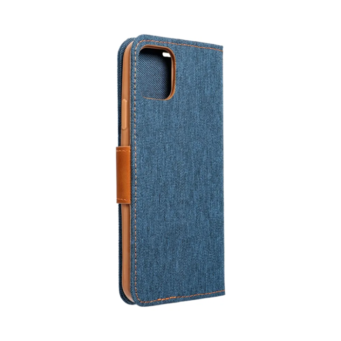 OEM - iPhone 16 Plånboksfodral Canvas - Marinblå