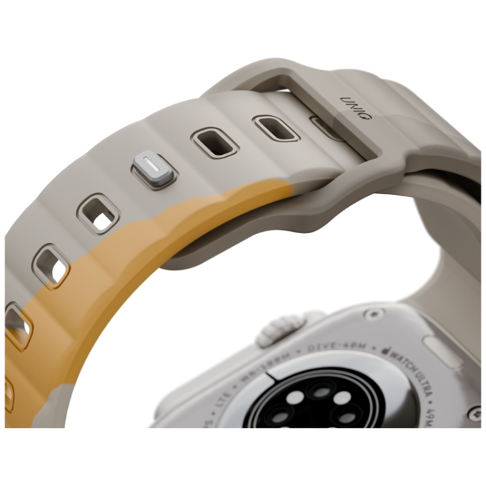 UNIQ - Uniq Apple Watch 49/46/45/44mm Armband Rubber - Beige
