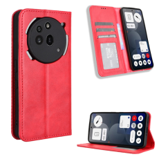 A-One Brand - Nothing Phone (3a) Pro Plånboksfodral Retro Kickstand - Röd