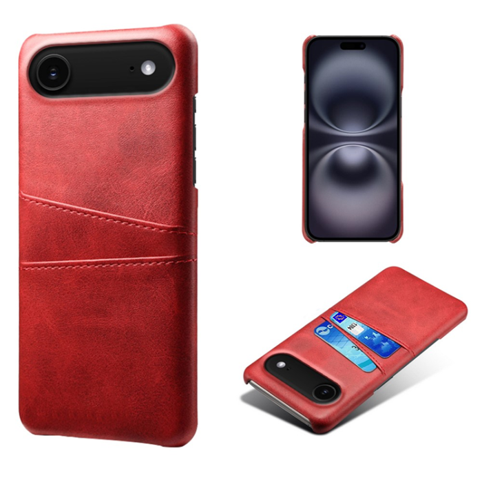 A-One Brand - iPhone 17 Air Mobilskal Korthållare Dual - Röd