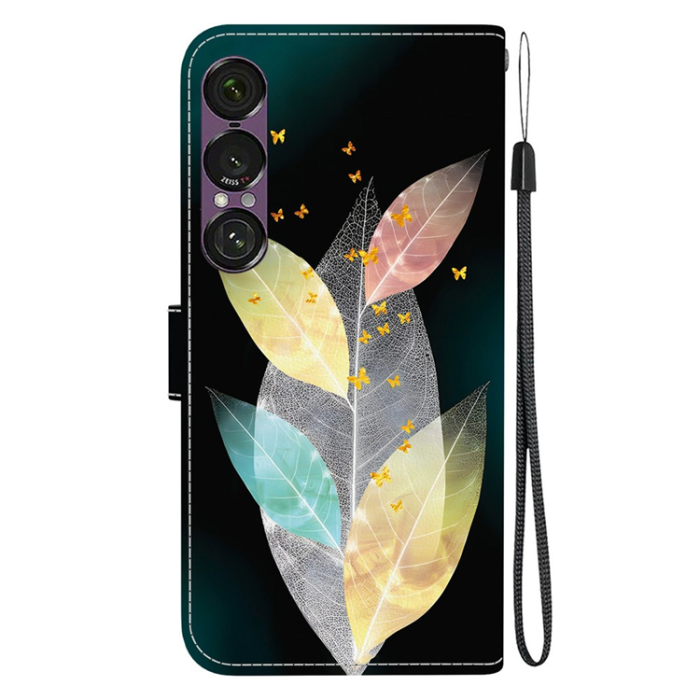 A-One Brand - Sony Xperia 1 VII Plånboksfodral med Lanyard Printing - Flerfärgad