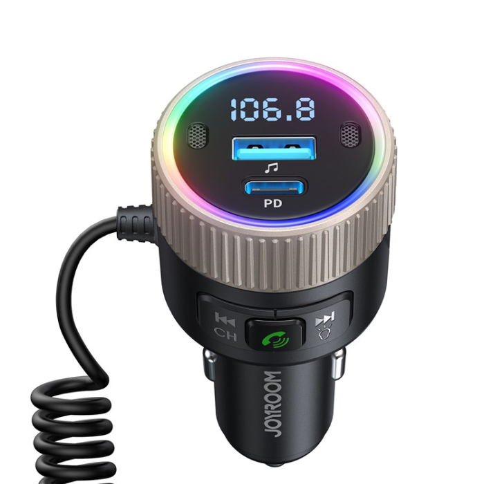 Joyroom - Joyroom Billaddare 60W med Sändar och ljudadapter med typ-C-kabel