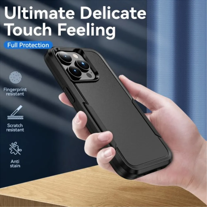 Taltech - iPhone 15 Pro Mobilskal Stötsäkert - Svart