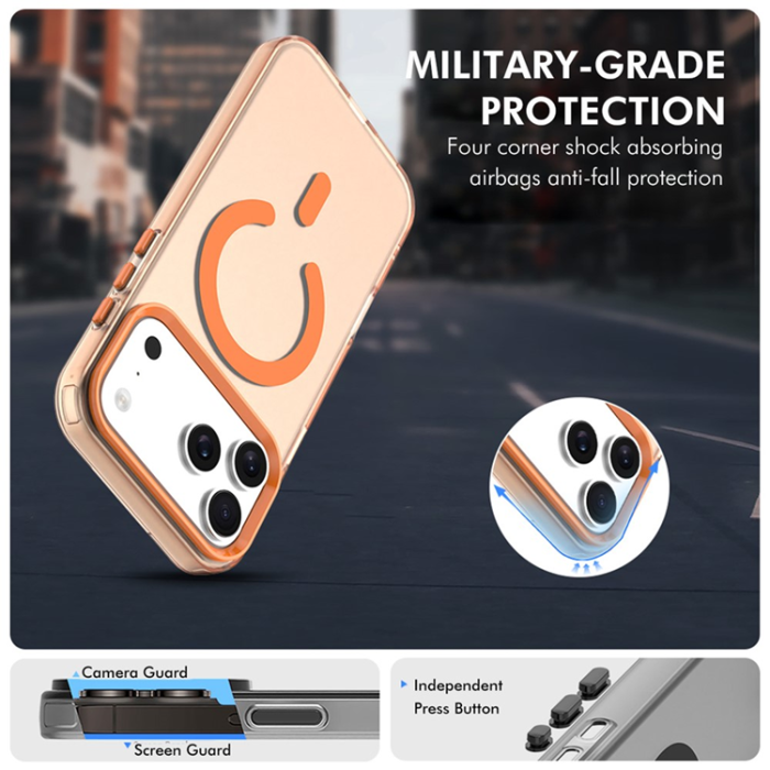 ENKAY - ENKAY iPhone 17 Pro Max Mobilskal MagSafe 9H Härdat Glas - Grön