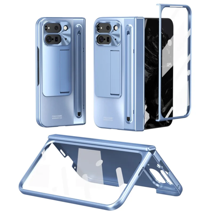 A-One Brand - Google Pixel 10 Pro Fold Mobilskal Kickstand Hinge PC - Blå