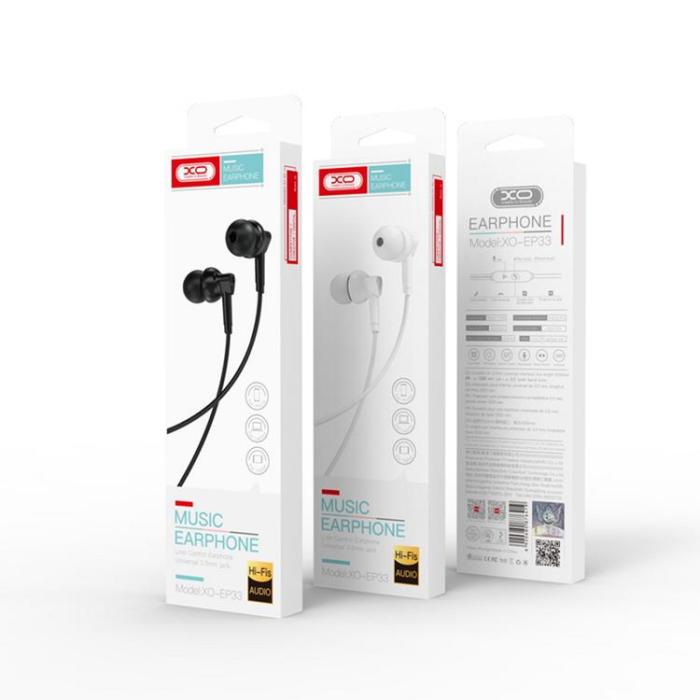 XO - XO Trådbunden Hörlurar Jack 3.5mm EP33 - Vit