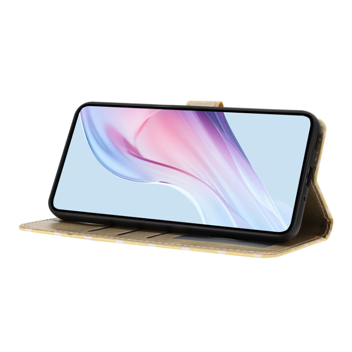 A-One Brand - OnePlus 15 5G Plånboksfodral Polka Dot Pattern Läder - Gul