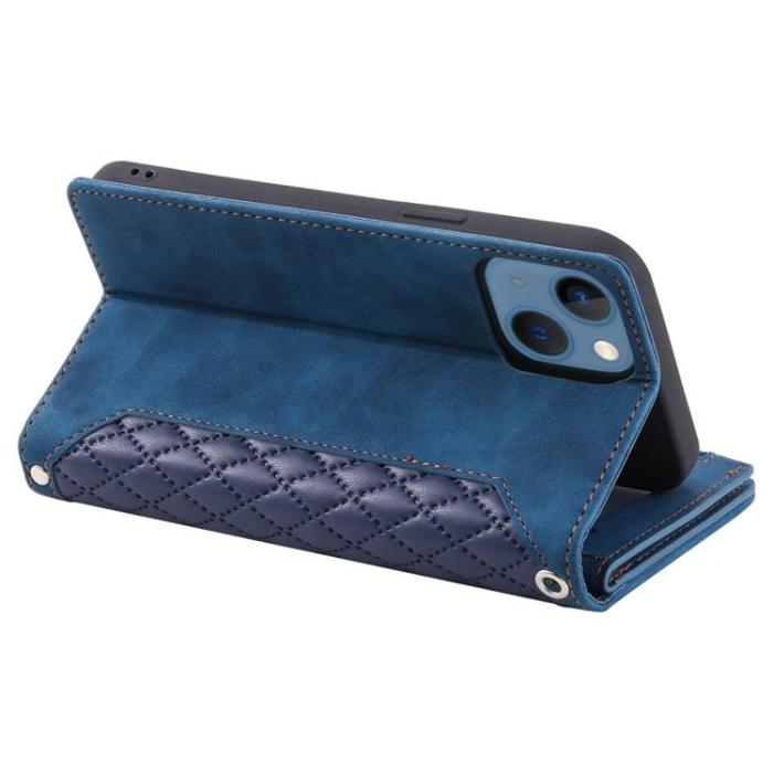 OEM - iPhone 14 Plånboksfodral Rhombus - Blå
